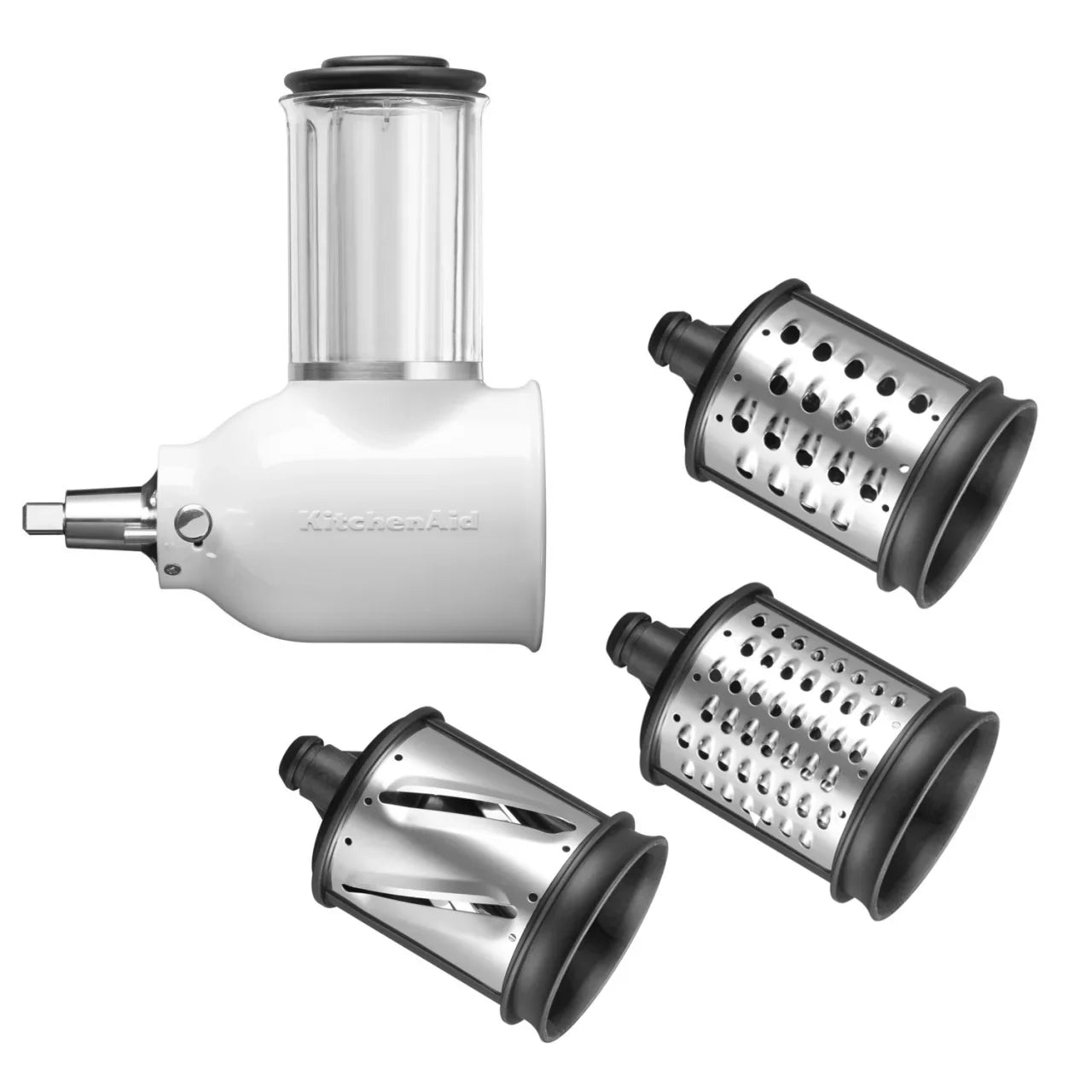 KitchenAid 4,3 L 5K45SS Classic Küchenmaschine Set 3 Gemüseschneider+Spritzschutz+Flexi-Rührer