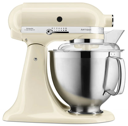 KitchenAid 4,8 L 5KSM185 Artisan Küchenmaschine Fleischliebhaber-Edition Fleischwolf Metall 5KSMMGA Gr. 8 und Spritzgebäckvorsatz