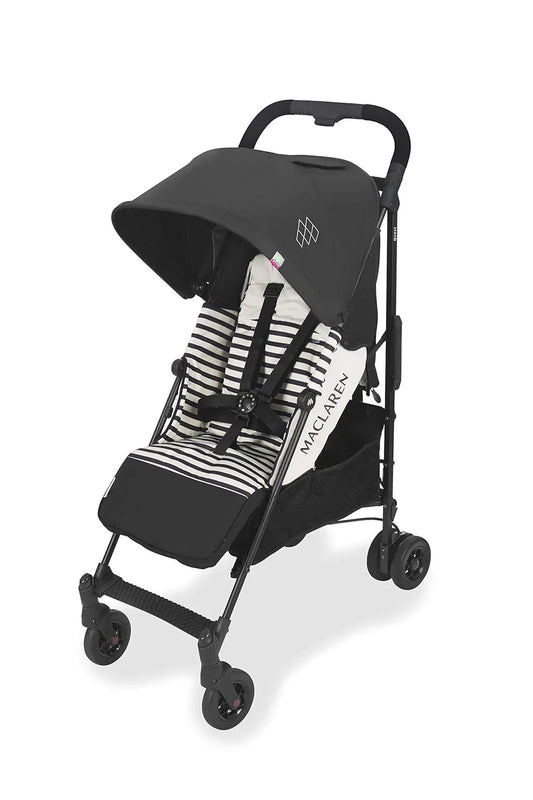 Maclaren Quest Arc leichter kompakter Kinderwagen, Neugeborene bis 25 kg, ausziehbares wasserdichtes Verdeck UPF 50+, Einzelgriff, Liegesitz, Allradfederung, Inklusive Regenhülle