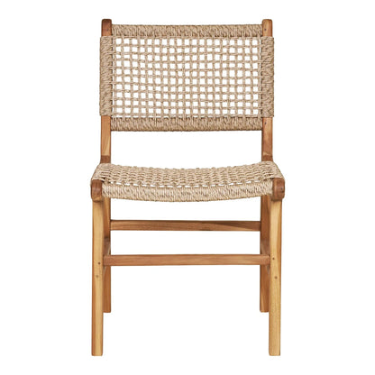 2er Set - Gartenstuhl Capri ohne Armlehne aus Teakholz