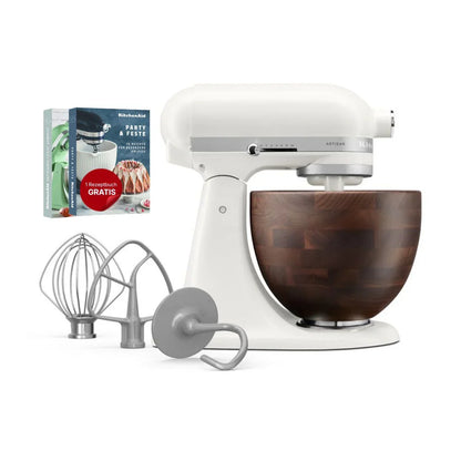 KitchenAid 4,7 L 5KSM156WBEPL Artisan Küchenmaschine mit Walnuss-Rührschüssel