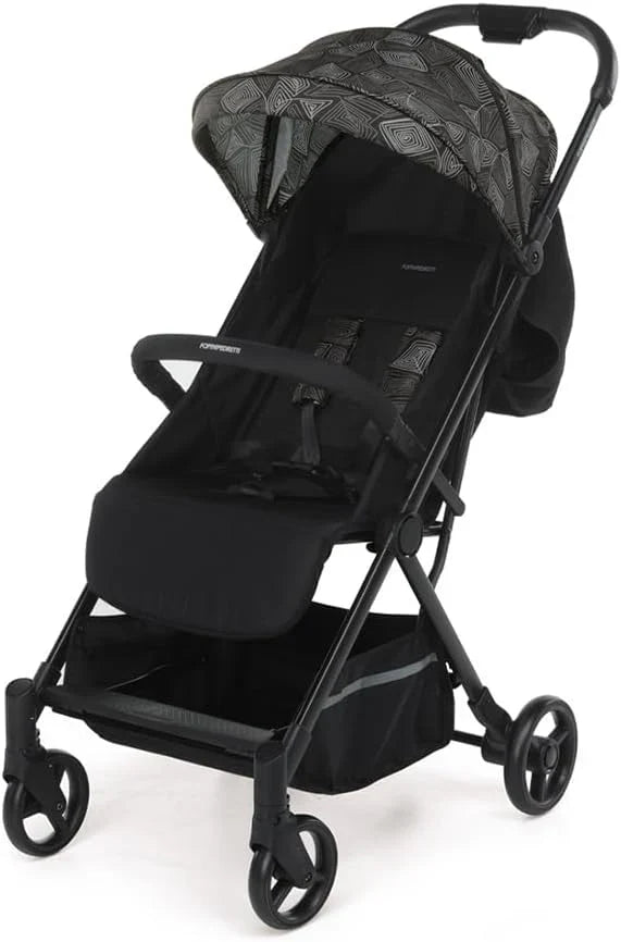 Foppapedretti Voilà Kompakter Kinderwagen für Kinder von 0–15 kg (0–3 Jahre), Einhand-Verschluss, freistehend, verstellbare Rückenlehne, tragbare Aufbewahrungsbox, Aluminiumrahmen, Graffiti-Design