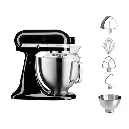 KitchenAid 4,8 L 5KSM185 Artisan Küchenmaschine Flexiset Artisan + Flexi-Rührer