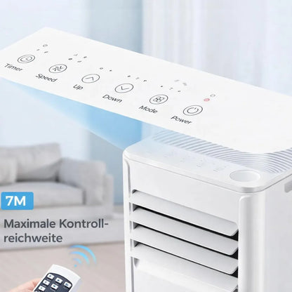 JUNG 3-in-1-Klimagerät RAKS PRO AIR 9 mobile Klimaanlage mit Fernbedienung 2.5 KW, mobiles Klimagerät, mit Heizung, mit Abluftschlauch, Airconditioner