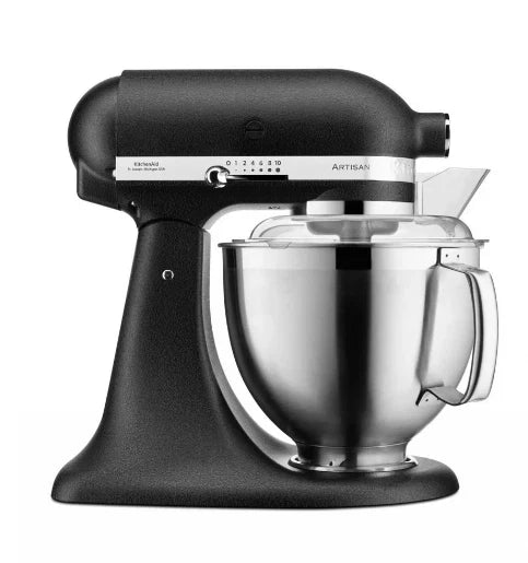KitchenAid 4,8 L 5KSM185 Artisan Küchenmaschine Fleischliebhaber-Edition Fleischwolf Metall 5KSMMGA Gr. 8 und Spritzgebäckvorsatz