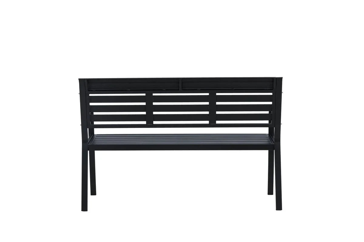 Gartenbank Mineral - Zeitloses Design aus schwarzem Aluminium