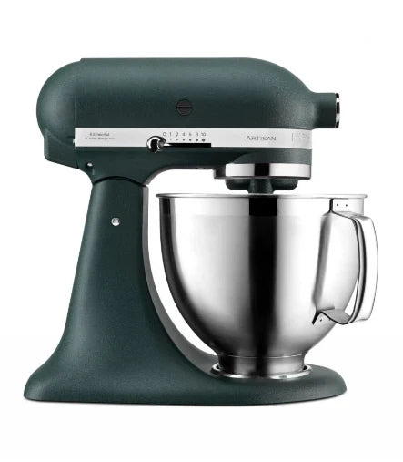 KitchenAid 4,8 L 5KSM185 Artisan Küchenmaschine Fleischliebhaber-Edition Fleischwolf Metall 5KSMMGA Gr. 8 und Spritzgebäckvorsatz