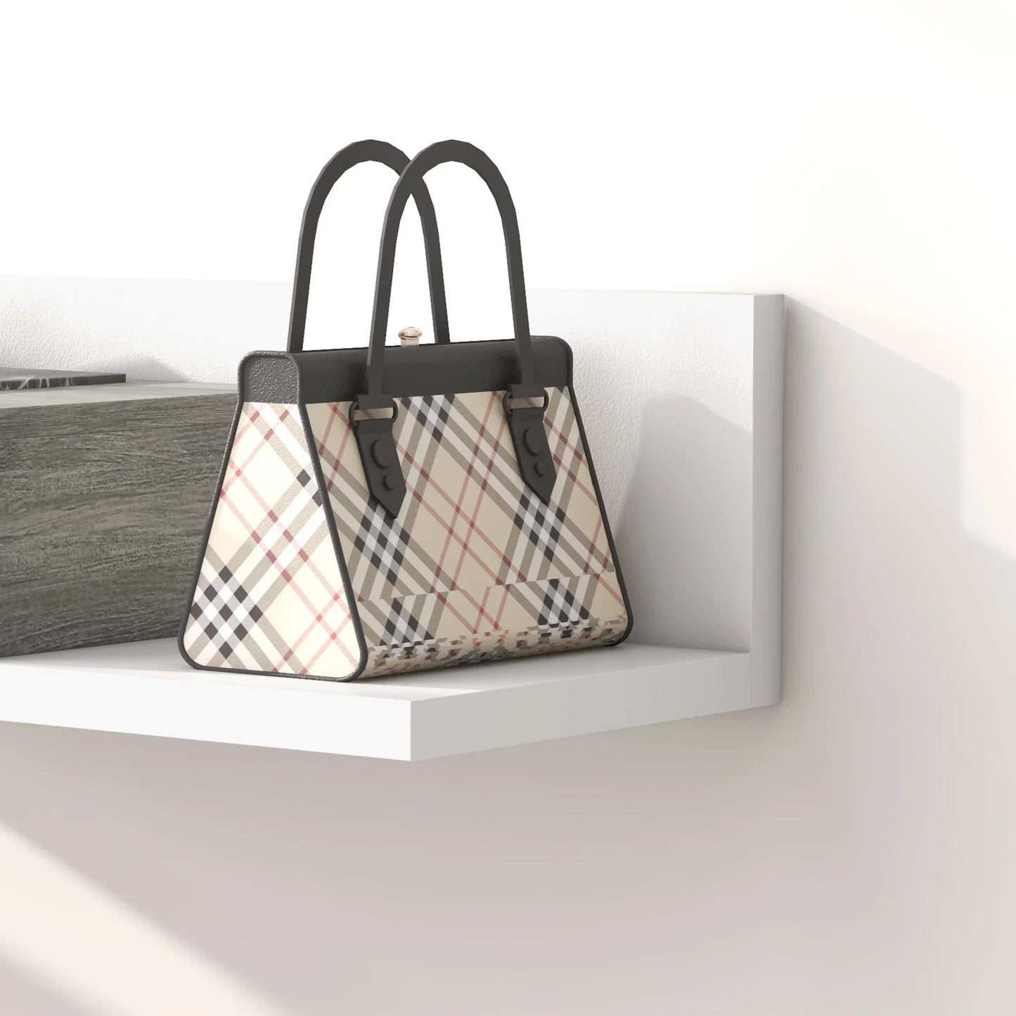 HOMCOM Flureinrichtungsset mit Spiegel und Schublade, Wandmontage, Moderner Stil 75x3,5x75 cm und 75x30,5x20 cm Grau und Weiß