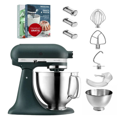 KitchenAid 4,8 L 5KSM185 Artisan Küchenmaschine Pastalover 3er Nudelwalzenset
