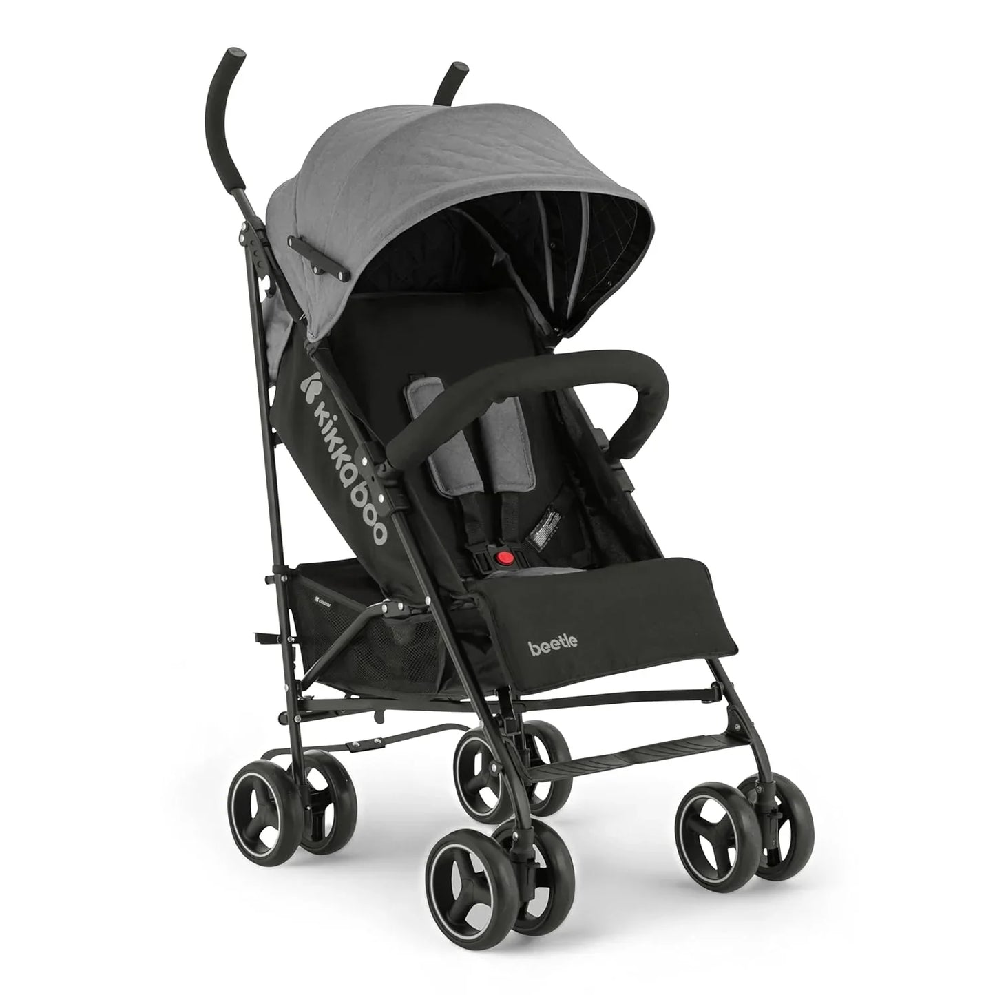 KikkaBoo BEETLE Kinderwagen, Babysportwagen bis zu 22 kg, Zusammenklappbar, Leicht, Kompakt, Grau