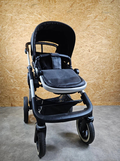 Emmaljunga - NXT90 Flat Outdoor Buggy Kinderwagen (Gestell und Sportsitz) - Schwarz in gutem Zustand