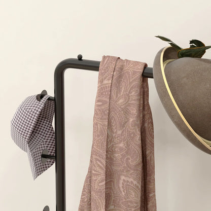HOMCOM Garderobenständer, Kleiderständer mit Ablagen und Haken, Jackenständer, moderne Garderobe für Kleidung, Hut, Tasche, für Flur, Wohnzimmer, Schwarz