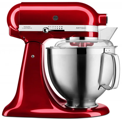 KitchenAid 4,8 L 5KSM185 Artisan Küchenmaschine Fleischliebhaber-Edition Fleischwolf Metall 5KSMMGA Gr. 8 und Spritzgebäckvorsatz