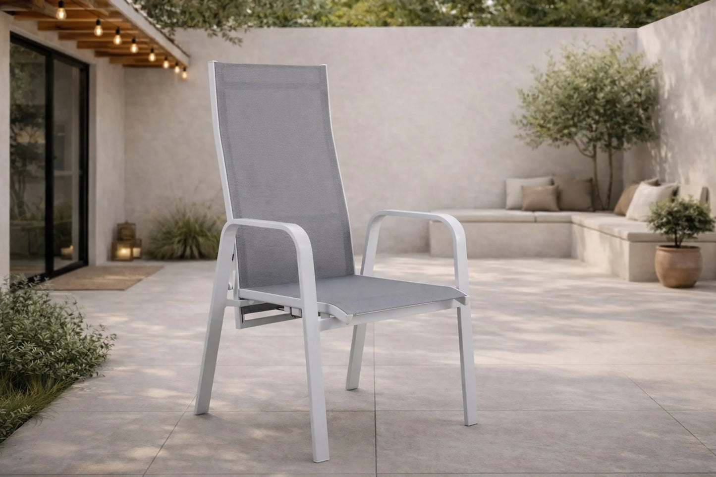 2er Set - Gartenstuhl Bossa aus Textilene/Aluminium