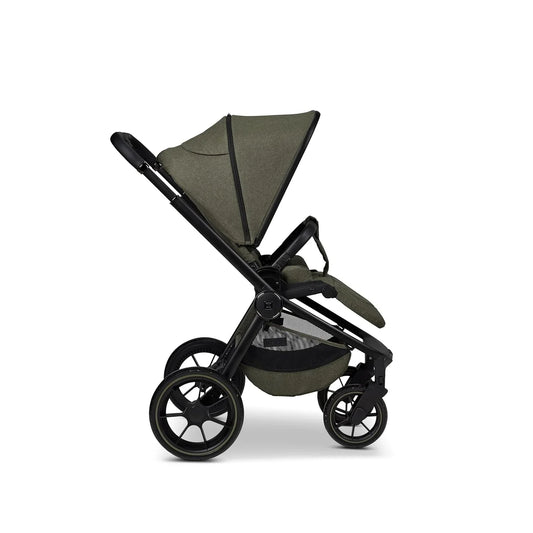 MOON SPORT moss/melange, Sportwagen-Buggy mit Liegefunktion, bis 22kg, UV-Schutz 50+, zusammenklappbar, großer Korb, Kollektion 2025