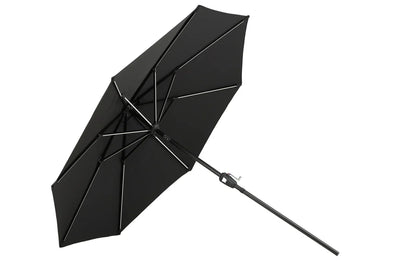 Sonnenschirm Lightning – Ø270 cm in wahlweise Schwarz oder Grau