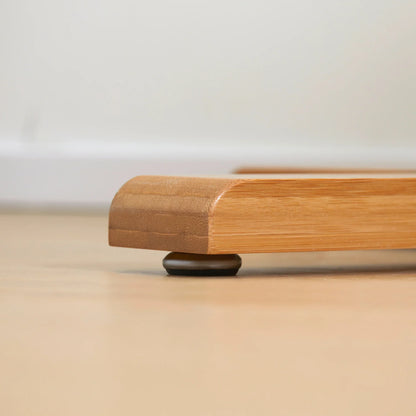 HOMCOM Kleiderständer mit 8 Haken, Bambus Garderobenständer für Schlafzimmer, Ausstellungen, Waschraum, Naturholz