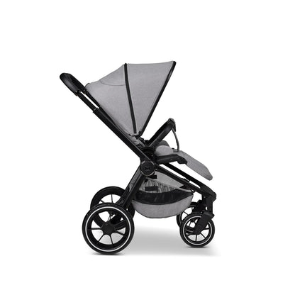 MOON SPORT stone/melange, Sportwagen-Buggy mit Liegefunktion, bis 22kg, UV-Schutz 50+, zusammenklappbar, großer Korb, Kollektion 2025