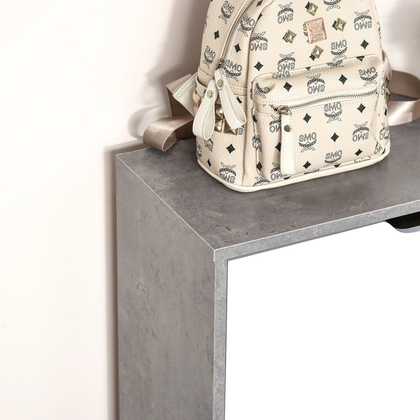 HOMCOM Holz Schuhschrank Schuhregal mit 2 Klapptüren und 4 Ablagen für 8 Paare im Eingangsbereich Flur Schlafzimmer 62,5x26x81 cm Grau