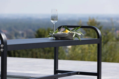 Gartenbank Cäsar - aus robustem, schwarzem Aluminium