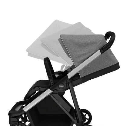 B-Ware Thule Sportwagen Buggy Shine Aluminium Grey Melange Reversible Sitzeinheit