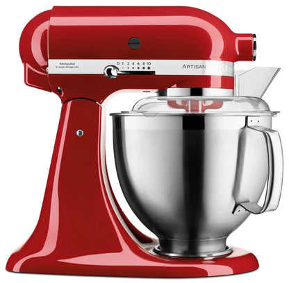 KitchenAid 4,8 L 5KSM185 Artisan Küchenmaschine Fleischliebhaber-Edition Fleischwolf Metall 5KSMMGA Gr. 8 und Spritzgebäckvorsatz