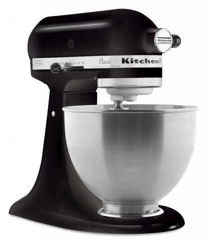 KitchenAid 4,3 L 5K45SS Classic Küchenmaschine Set 4 Fleischwolf+Spritzgebäckvorsatz+Schüssel+Spritzschutz