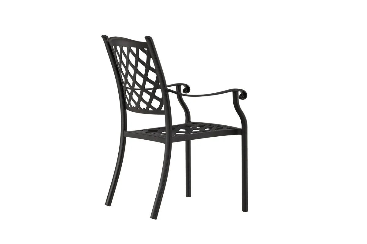 4er Set Gartenstuhl Auri - ein schlichter schwarzer Stuhl aus Aluminium